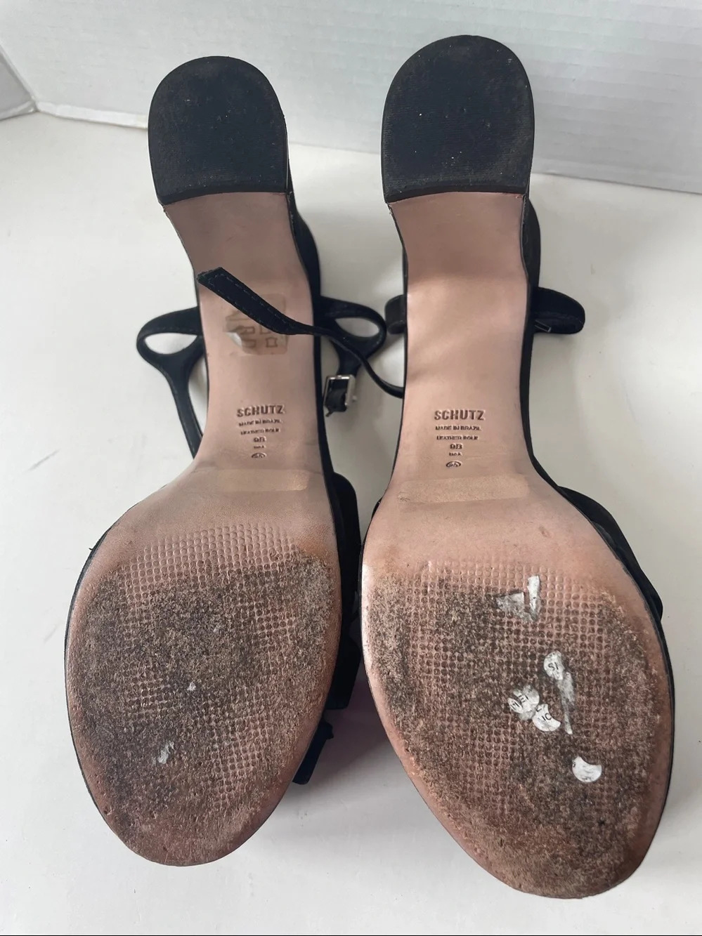 Schutz Womens Keefa Platform Heeled Sandals US 9 B Black Leather